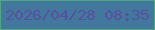 文字の大きさ：1、枠の色：4ea77f、背景の色：43789e、文字の色：5a4f9d 無料ブログパーツのブログ時計