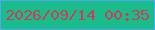 文字の大きさ：2、枠の色：4ea7f0、背景の色：1abc8b、文字の色：cc3e58 無料ブログパーツのブログ時計