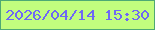 文字の大きさ：3、枠の色：4ea974、背景の色：c2fd7e、文字の色：6f67f6 無料ブログパーツのブログ時計