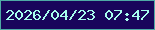 文字の大きさ：5、枠の色：4ea9a5、背景の色：19055b、文字の色：a7feee 無料ブログパーツのブログ時計