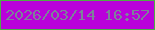 文字の大きさ：5、枠の色：4ead45、背景の色：b901da、文字の色：7c8299 無料ブログパーツのブログ時計