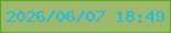 文字の大きさ：5、枠の色：4eaf11、背景の色：9eb96d、文字の色：1ebae6 無料ブログパーツのブログ時計
