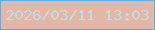 文字の大きさ：5、枠の色：4eb4f7、背景の色：e3b7a6、文字の色：c1ddde 無料ブログパーツのブログ時計