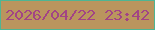 文字の大きさ：2、枠の色：4eb593、背景の色：ba955e、文字の色：a24485 無料ブログパーツのブログ時計