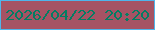 文字の大きさ：1、枠の色：4eb5eb、背景の色：a55364、文字の色：037d63 無料ブログパーツのブログ時計