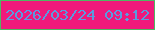 文字の大きさ：4、枠の色：4eb762、背景の色：f0197b、文字の色：5a9be0 無料ブログパーツのブログ時計