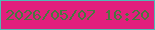 文字の大きさ：3、枠の色：4ebbb5、背景の色：e11f7d、文字の色：497740 無料ブログパーツのブログ時計