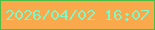 文字の大きさ：5、枠の色：4ebd45、背景の色：faa84c、文字の色：84f6c4 無料ブログパーツのブログ時計