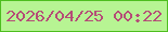 文字の大きさ：1、枠の色：4ebe1f、背景の色：b7f493、文字の色：b54d77 無料ブログパーツのブログ時計