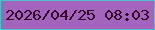 文字の大きさ：3、枠の色：4ebec9、背景の色：a463bd、文字の色：320725 無料ブログパーツのブログ時計