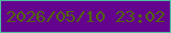 文字の大きさ：1、枠の色：4ebfa3、背景の色：64038d、文字の色：516507 無料ブログパーツのブログ時計