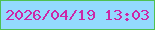 文字の大きさ：4、枠の色：4ec152、背景の色：93dafe、文字の色：cc26a7 無料ブログパーツのブログ時計