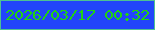 文字の大きさ：1、枠の色：4ec292、背景の色：2245fa、文字の色：21d312 無料ブログパーツのブログ時計