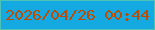 文字の大きさ：1、枠の色：4ec2b8、背景の色：14a9e0、文字の色：bd4b02 無料ブログパーツのブログ時計