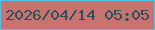 文字の大きさ：5、枠の色：4ec3ec、背景の色：c8736f、文字の色：2a505b 無料ブログパーツのブログ時計