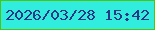 文字の大きさ：2、枠の色：4ec40c、背景の色：30eddd、文字の色：283885 無料ブログパーツのブログ時計