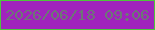 文字の大きさ：5、枠の色：4ec53c、背景の色：a023bd、文字の色：6d7676 無料ブログパーツのブログ時計