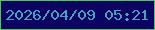 文字の大きさ：5、枠の色：4ec65e、背景の色：0d0361、文字の色：45a1c6 無料ブログパーツのブログ時計