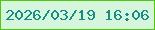 文字の大きさ：1、枠の色：4ec80c、背景の色：d6f5dd、文字の色：198b85 無料ブログパーツのブログ時計