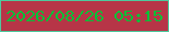 文字の大きさ：3、枠の色：4ec99d、背景の色：b73547、文字の色：04c037 無料ブログパーツのブログ時計