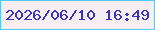 文字の大きさ：5、枠の色：4ec9ff、背景の色：f7eef4、文字の色：3a34c1 無料ブログパーツのブログ時計