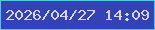 文字の大きさ：3、枠の色：4eccd6、背景の色：3243b8、文字の色：dcd4ed 無料ブログパーツのブログ時計