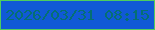 文字の大きさ：3、枠の色：4ecd5e、背景の色：1059d6、文字の色：056f73 無料ブログパーツのブログ時計