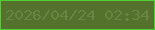 文字の大きさ：2、枠の色：4ecf34、背景の色：55722c、文字の色：6a8444 無料ブログパーツのブログ時計