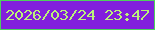 文字の大きさ：4、枠の色：4ed05d、背景の色：821fdd、文字の色：bbf479 無料ブログパーツのブログ時計