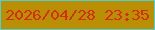 文字の大きさ：1、枠の色：4ed0d3、背景の色：ba8e05、文字の色：d33013 無料ブログパーツのブログ時計