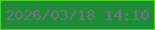 文字の大きさ：5、枠の色：4ed31e、背景の色：1e8b39、文字の色：6f757f 無料ブログパーツのブログ時計