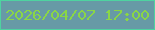 文字の大きさ：1、枠の色：4ed3a0、背景の色：679aa6、文字の色：8ad646 無料ブログパーツのブログ時計