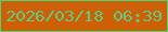 文字の大きさ：3、枠の色：4ed473、背景の色：cd6005、文字の色：63c880 無料ブログパーツのブログ時計