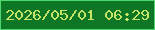 文字の大きさ：2、枠の色：4ed671、背景の色：0e7726、文字の色：c5e465 無料ブログパーツのブログ時計