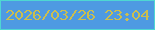 文字の大きさ：5、枠の色：4ed7d2、背景の色：4e9ae2、文字の色：cbbe4f 無料ブログパーツのブログ時計