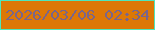 文字の大きさ：1、枠の色：4ee6bc、背景の色：dd7806、文字の色：79658b 無料ブログパーツのブログ時計