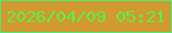 文字の大きさ：4、枠の色：4eea74、背景の色：d19930、文字の色：5af148 無料ブログパーツのブログ時計