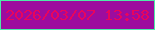 文字の大きさ：4、枠の色：4eeaa8、背景の色：9d0c9e、文字の色：e9045c 無料ブログパーツのブログ時計