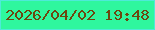 文字の大きさ：3、枠の色：4eead8、背景の色：2ff79e、文字の色：6c470f 無料ブログパーツのブログ時計