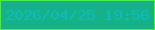 文字の大きさ：3、枠の色：4eeb46、背景の色：16b187、文字の色：0abcc2 無料ブログパーツのブログ時計