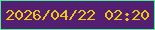 文字の大きさ：3、枠の色：4eeb9b、背景の色：541f71、文字の色：eec70e 無料ブログパーツのブログ時計