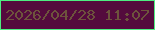 文字の大きさ：2、枠の色：4eed81、背景の色：540b3d、文字の色：6d533c 無料ブログパーツのブログ時計
