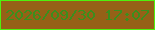 文字の大きさ：2、枠の色：4ef10e、背景の色：956117、文字の色：3b8f1d 無料ブログパーツのブログ時計