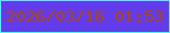 文字の大きさ：3、枠の色：4ef1f1、背景の色：623beb、文字の色：ab4615 無料ブログパーツのブログ時計