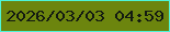 文字の大きさ：1、枠の色：4ef4d7、背景の色：6c850e、文字の色：131a12 無料ブログパーツのブログ時計