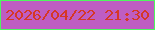 文字の大きさ：4、枠の色：4ef65f、背景の色：be5dc2、文字の色：d63726 無料ブログパーツのブログ時計