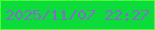 文字の大きさ：3、枠の色：4efc38、背景の色：0bdc3b、文字の色：856bca 無料ブログパーツのブログ時計