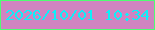 文字の大きさ：1、枠の色：4efe73、背景の色：d084c1、文字の色：0df0f9 無料ブログパーツのブログ時計