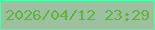 文字の大きさ：3、枠の色：4efeb0、背景の色：9cc19e、文字の色：65b13e 無料ブログパーツのブログ時計