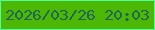 文字の大きさ：4、枠の色：4eff9f、背景の色：4cb803、文字の色：1f6558 無料ブログパーツのブログ時計